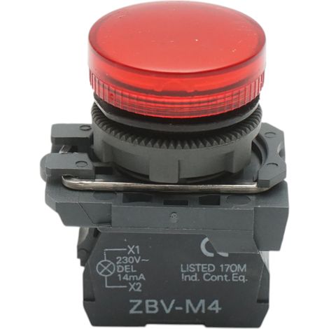 Indicatore di segnale LED rosso 230V, 14mA, TB5 Breckner Germany (1/5)