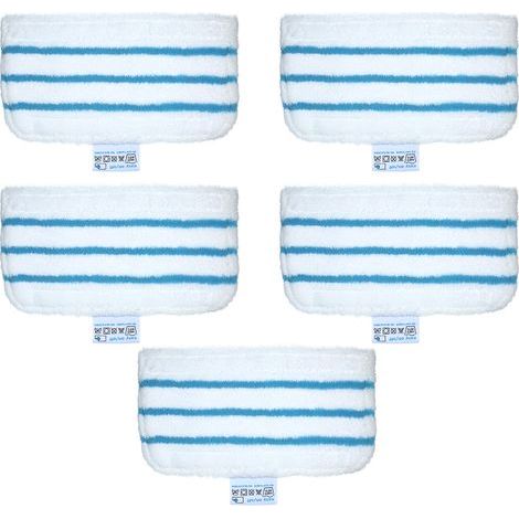 Lot de 5 lingettes de rechange pour balai vapeur Black + Decker FSM1610/FSM1630 - Accessoires de nettoyage lavables (1/5)