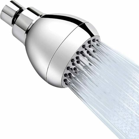Shower Head - 3 Inches - High Pressure - Adjustable Swivel Brass Ball Joint - G1/2 Thread - 2.5 GPM - Domestic Bathroom - 1 Piece (1/5)