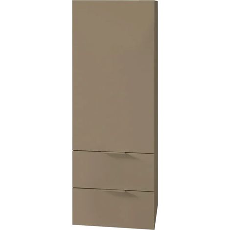 Colonna bagno sospesa 110 cm tortora opaco con anta e cassetti Matisse (1/3)