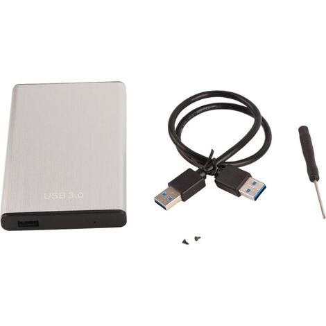 Boîtier Externe USB 3.0 pour Disque Dur SSD 2.5" SATA - Boîtier Argent sans Outils (1/5)