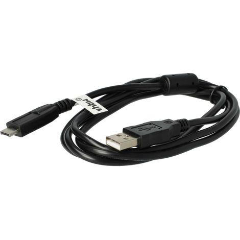 vhbw USB-Kabel kompatibel mit Panasonic Lumix DMC-FS3, DMC-FT2, DMC-FX10, DMC-FS20, DMC-FT1, DMC-FX07, DMC-FX01 Kamera, Camcorder - Datenkabel, 145 cm (1/5)