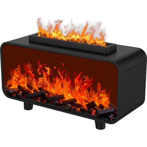200-ml-Aroma-Diffusor, ätherischer Öl-Diffusor mit Flammeneffekt, Ultraschall-Luftbefeuchter für 7 Farben (1/5)