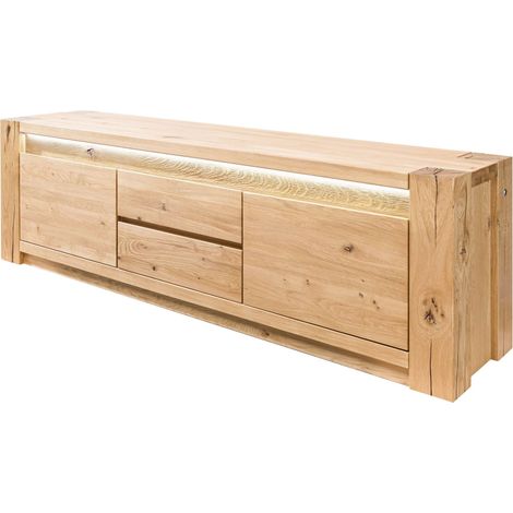 TV-Board Wildeiche 173x40x53 beige geölt KENT 210