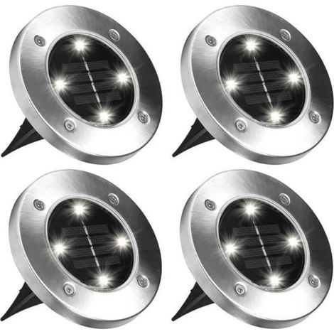 Luci solari - 4 LED - Ultra sottili - Installazione semplice - Alimentazione solare - Giardino (1/5)