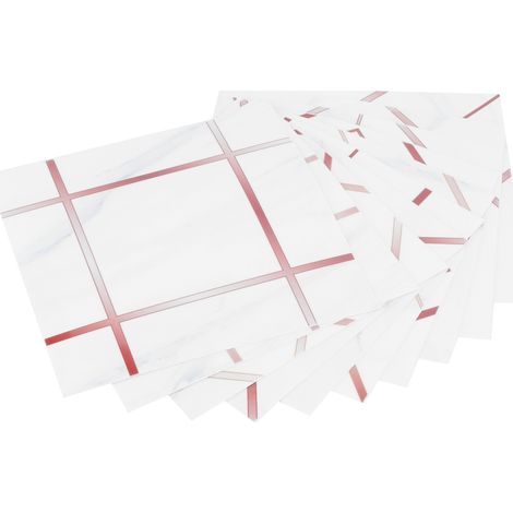Lot de 10 stickers muraux 3D à motif floral, en feuille rigide cristal autocollante, résistants à l'huile, pour cuisine. (1/5)