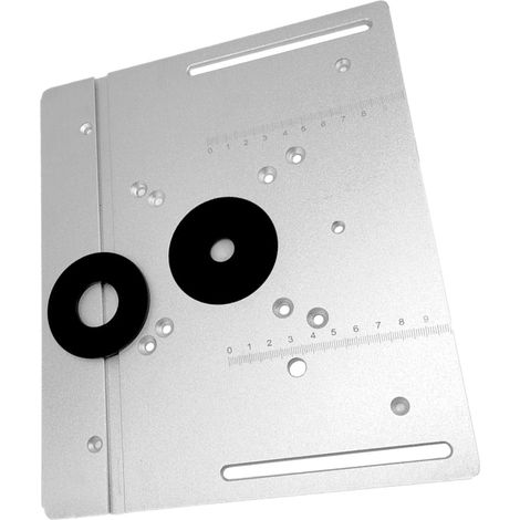 Plateau rabattable 2 en 1 en alliage d'aluminium pour table de fraisage et de découpe, finition argentée. (1/5)