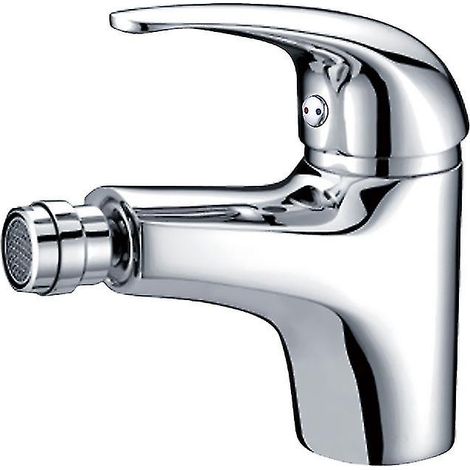 Robinet de bidet monobloc pour salle de bain et toilettes, chromé et argenté. (1/5)