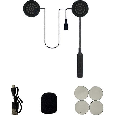 Écouteurs Bluetooth 5.3 pour casque de moto (un à deux) avec commande vocale, compatibles avec la plupart des casques. (1/5)