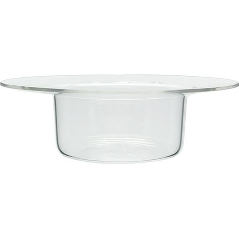 Bol En Verre - Forme Chapeau De Paille - Pour Fruits Yogourt Pâtes - 16 3 X 16 3 X 5 Cm - Transparent - 1 Pièce (1/5)
