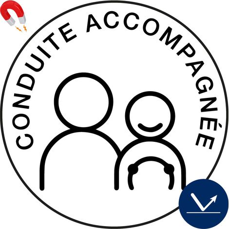 Disque conduite accompagnée - Rétroréfléchissant Classe 1 - Magnétique Ø150mm - 3340822 (1/2)