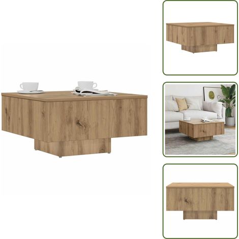 Couchtisch Artisan-Eiche 60x60x31,5 cm Holzwerkstoff - Couchtisch - Couchtische - Beistelltisch - Sofatisch (1/5)