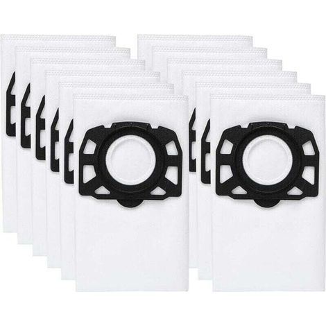 Lot de 12 Sacs de KFI 487 Filtre Sacs d\'aspirateur accessoire pour Karcher WD4,WD5,WD6,MV4,MV5,MV6,WD4.000,WD5.999,2.863-006.0 (1/4)
