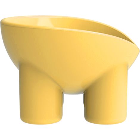 Bol surélevé pour animaux de compagnie, prévention du reflux, multifonctionnel, ergonomique, incliné, pour nourriture et eau, pour chat et chien, jaune (1/5)