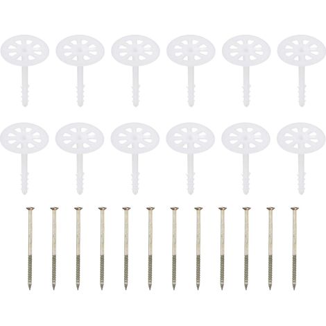 102mm Perforated Pins For Insulation, 50 Pcs Plastic Expansion Plug For Fixing Foam Panels To Masoned Wall Or Ceiling (1/5)