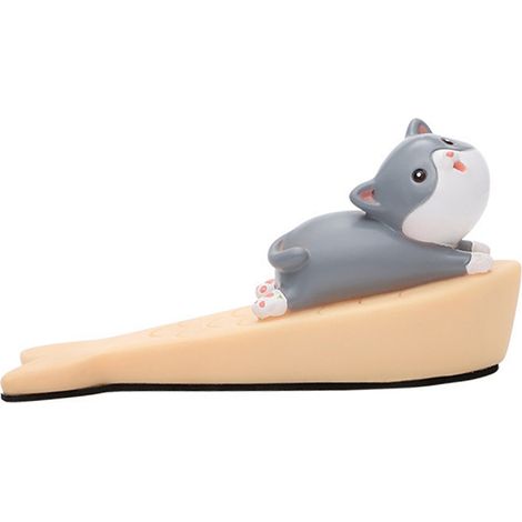 Butée de porte mignonne en forme d'animal, coupe-vent et antidérapante, avec motif chaton. (1/5)