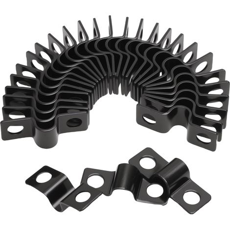 50 Pieces Metal Fixing Clamps Ø6mm - Fencing Accessories for Rigid Panels - Heavy Duty Double Clamps for Cables, Pipes and Metal Fence Installation (1/5)