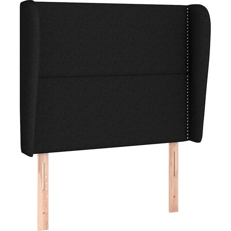 Maison Exclusive - Kopfteil mit Ohren Schwarz 103x23x118/128 cm S (1/5)