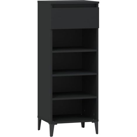 Maison Exclusive - Scarpiera Nera 40x36x105 cm in Legno Multistrato