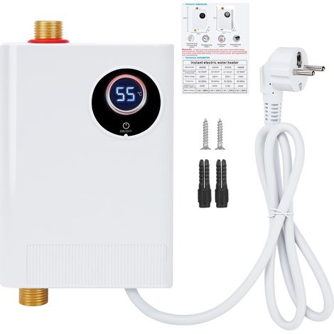 220V 3800W Chauffe-eau instantané électronique, Chauffe-eau instantané de la température, chauffe-eau instantané électrique pour RV cuisine salle de bain [Classe énergétique A] (1/5)