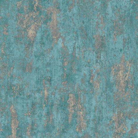 Erismann Casual Chic Industrial Concrete Teal Wallpaper Paste The Wall Vinyl (1/4)