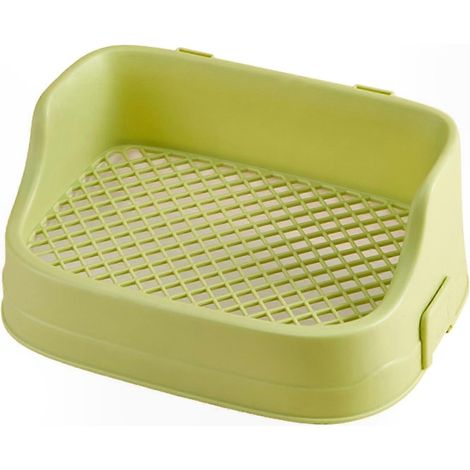 Cage à litière anti-éclaboussures pour lapin, cochon d'Inde, chinchilla et furet - Bac d'apprentissage propre, plat de toilette pour petits animaux, prévient les projections (1/5)