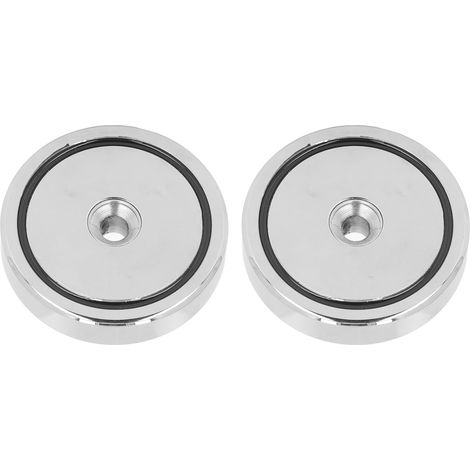 2 aimants disques en néodyme (terre rare) à trou fraisé, force d'attraction de 170 kg (1/5)