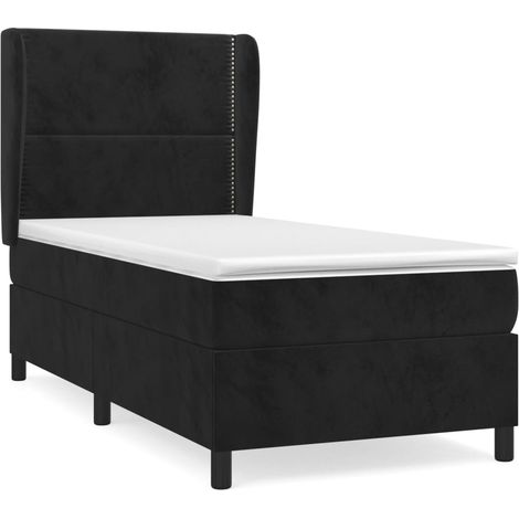 Maison Exclusive - Cama box spring con colchón cuero sintético ne (1/5)
