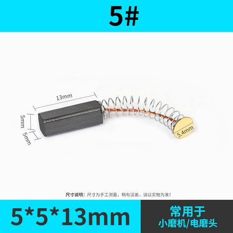 2 balais de charbon universels pour moteur, adaptés au remplacement et à la réparation d'outils électriques, notamment les scies circulaires, les meuleuses d'angle, etc. (1/5)