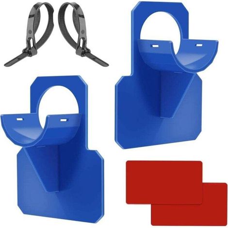 Lot de 2 supports de tuyau bleu pour piscine - Accessoires de tuyau de piscine avec anti-perforation, anti-déchirure, anti-traction (30-37 mm) (1/4)