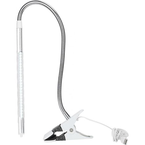 Lampe de bureau LED portable avec clip réglable, lumière blanche perle pour tatouage, manucure, maquillage (1/5)
