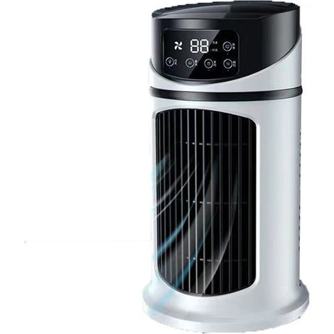 Ventilateur rechargeable USB 2000 mAh à porter autour du cou ou de la taille pour le camping en plein air B-- (1/4)