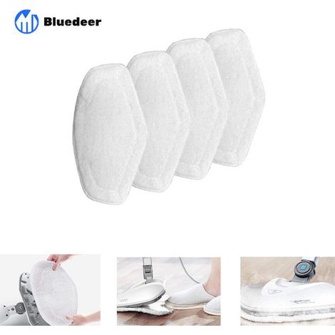 Serpillères Remplacement pour Polti Vaporetto Brosse Vaporforce, Produit pour Smart 35Mop, Smart 40Mop, Smart 100, SV400Hygiene, SV420Frescovapor, SV440Double, etc (4 pièces) Bluedeer