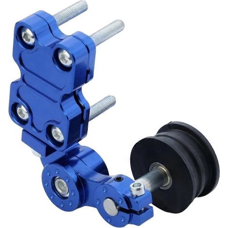 Galet tendeur de chaîne en alliage d'aluminium, pièce de transmission universelle pour moto/chopper/quad, bleu (1/5)