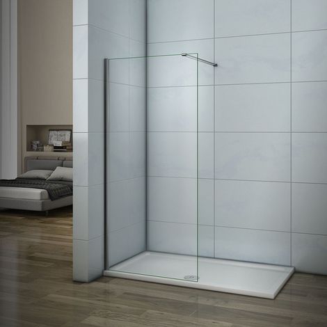 [PRODUIT D'OCCASION]AICA paroi de douche 70cm paroi latérale en verre anticalcaire avec barre de fixation 90cm (1/5)