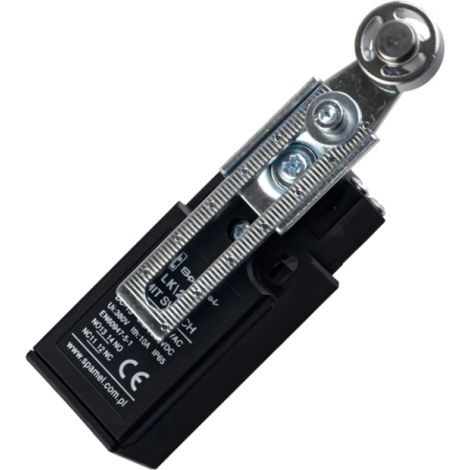 Interruptor de l铆mite 1Z 1R, palanca ajustable de pl谩stico con rodillo LK208