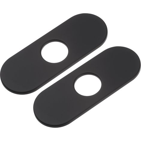 2Pcs Plaque de Recouvrement de Trou de 6 Pouces Ovale Noir (1/5)