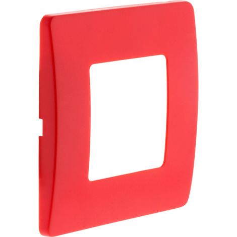 Zenitech – Plaque de finition rouge Venus – Montage clipsable sans vis – Compatible avec mécanismes électriques – Design contemporain