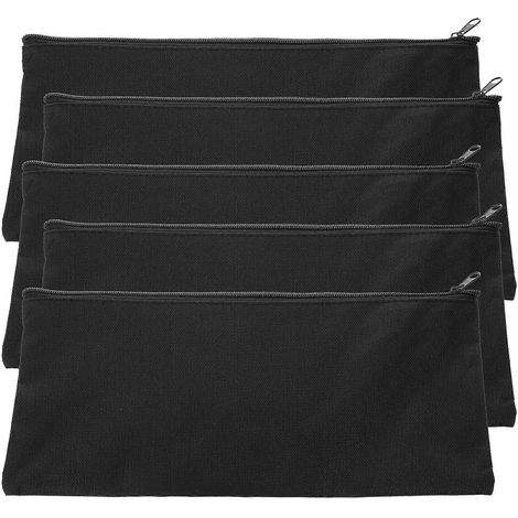 Lot de 5 pochettes à outils robustes avec fermeture éclair, petites pochettes à outils et sacs utilitaires à fermeture éclair (1/5)