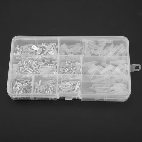 Kit de 270 connecteurs à sertir mâles et femelles à cosses plates de 2,8 mm / 4,8 mm / 6,3 mm (1/5)