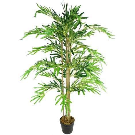 120cm (4ft) Artificial Bamboo Plants Trees - Natural Green (1/4)