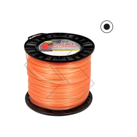 Bobina de 2KG de hilo para desbrozadora DUBLE STRONG sección redonda Ø  2,7mm longitud 318m