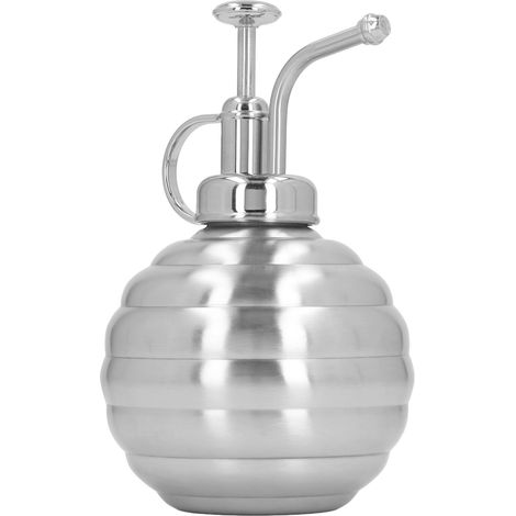Plant Mister Vaporisateur 400 ml en acier inoxydable avec pompe supérieure pour intérieur, maison, plantes succulentes, jardin extérieur, argent (1/5)