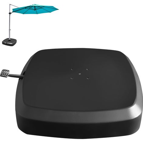 COSTWAY Base con Pedale per Ombrellone con Ruote, Base Riempita ad Acqua/Sabbia per Ombrellone, Supporto per Ombrellone Giardino, con Ripiemento ad Acqua 100 kg, Sabbia Bagnata 150 kg (1/5)