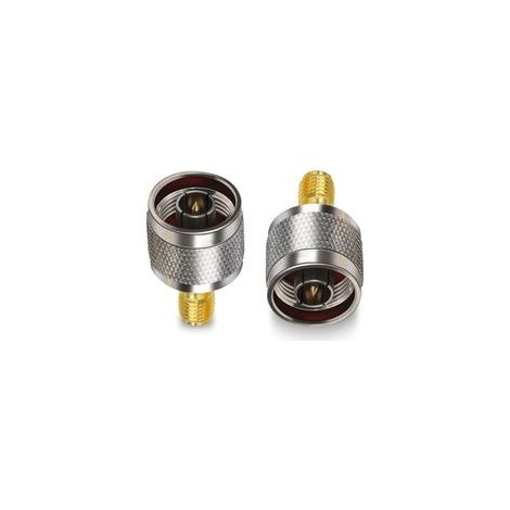 2 pièces Connecteur SMA Femelle vers N mâle Prise mâle de Type N vers Prise Femelle SMA Adaptateur coaxial RF pour câble d'extension d'antenne Wi FI (1/5)