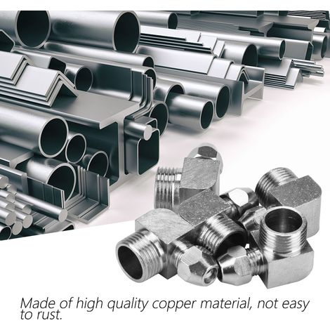 5 pièces Raccord rapide mâle à 90 degrés pour tuyau d'air (3/8" 10 mm) (1/5)