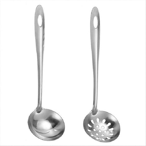 Cuillère à soupe en acier inoxydable, passoire, accessoires de cuisine, cuillère à soupe à long manche, petite passoire A (1/5)