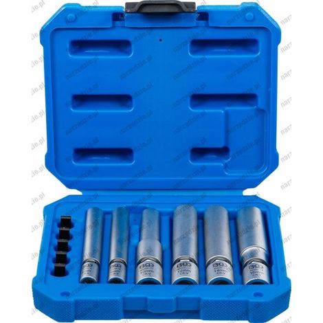 Bgs Set di chiavi a bussola per auto, robusto, cromato