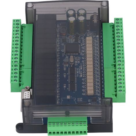 Automate programmable industriel 24V 16 entrées 16 sorties, contrôleur logique RS485, carte robuste anti-parasites, API modulaire pour automation. (1/5)