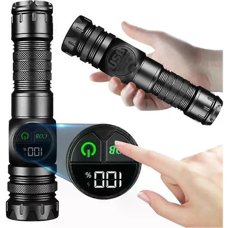 Wiederaufladbare, tragbare LED-COB-Taschenlampe mit Teleskop-Zoom und Multifunktionsfunktion für Outdoor-Notfälle (1/4)